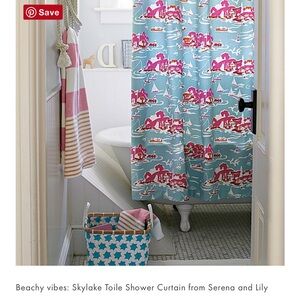 Serena and Lilly Skylake Toile shower curtain